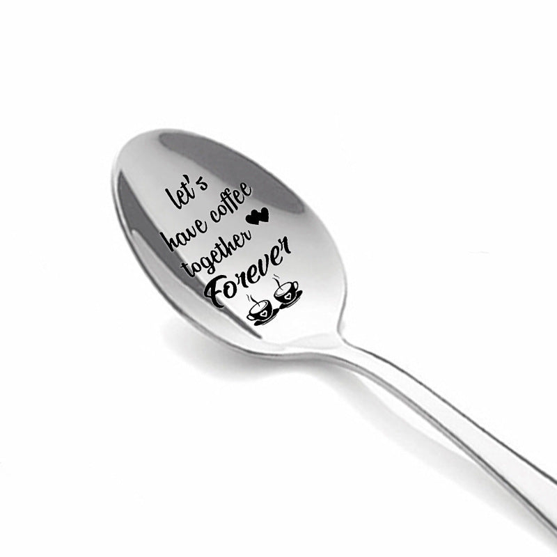 Valentine's Day Gift Stainless Steel Long Handle Soup Spoon