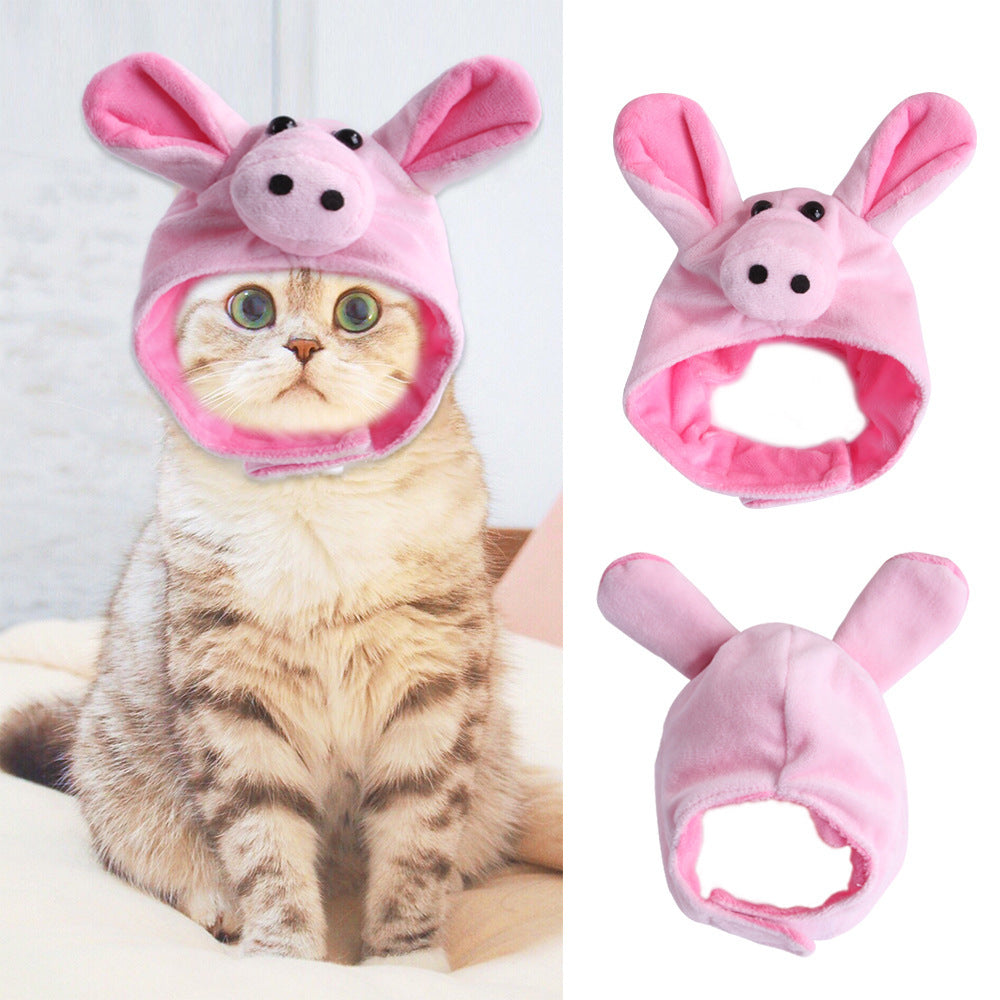 Funny Pet Dog Cat  Costume Warm Hat Photo Props Headwear