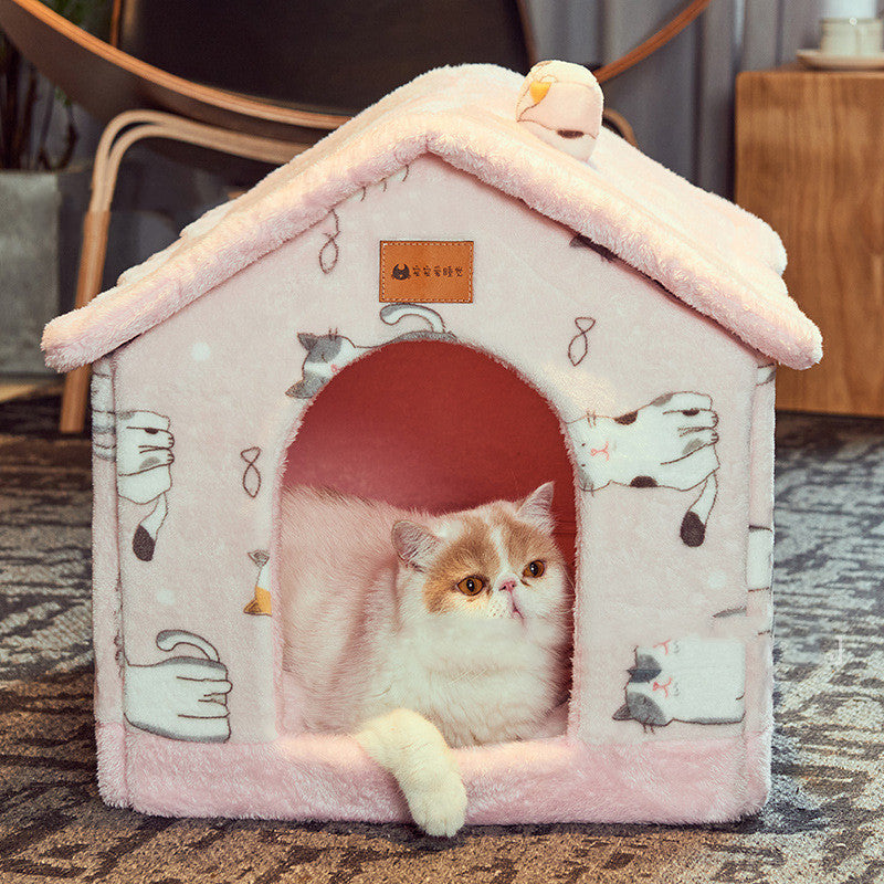 Removable And Washable Small Dog Teddy Cat Litter Closed Dog House