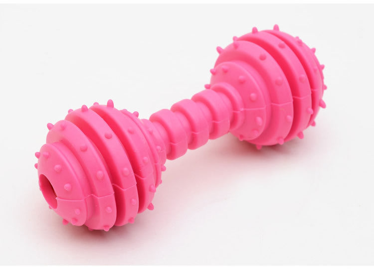 TPR Rubber Barbell Pet Toy