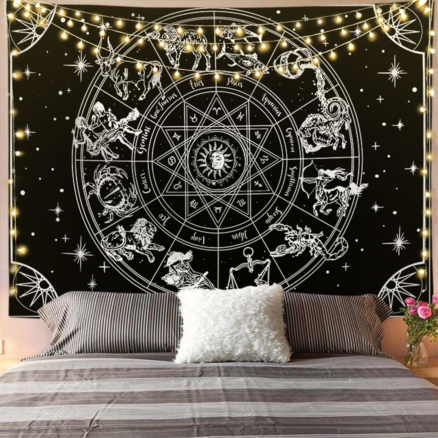 Tapestry Black And White Series Printed Home Hanging Cloth