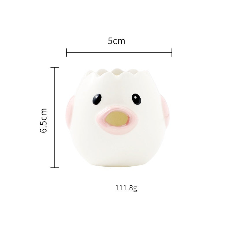 Cute Chicken Ceramic Egg White Separator Kitchen Accessories Practical