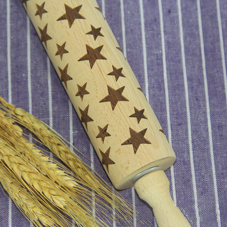 roller printed cookie dough stick