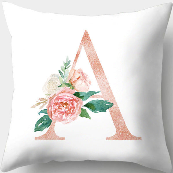 Letter Flowers Valentine's Day Digital Printing Pillowcase