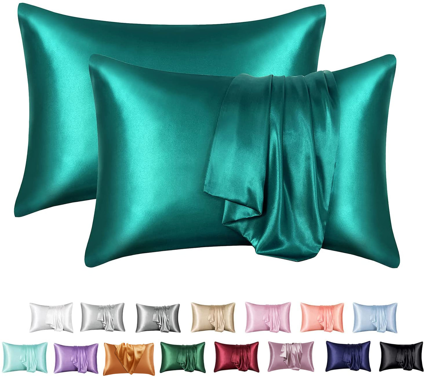 Silk Solid Color Satin Pillowcase Envelope Pillow