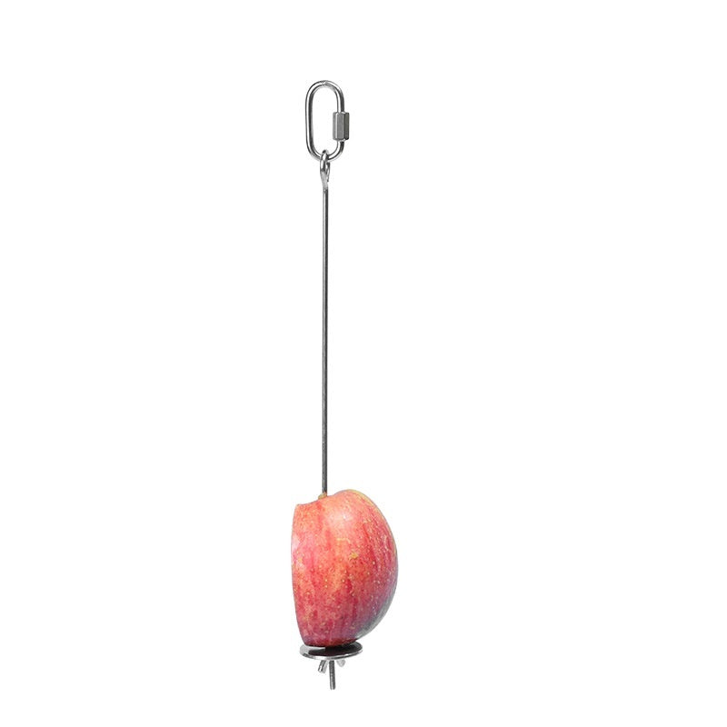 Parrot Stainless Steel Fruit Fork Hanging Toy