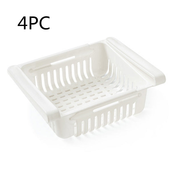 Refrigerator Storage Basket Stretchable Multifunction Kitchen Refrigerator Storage Box