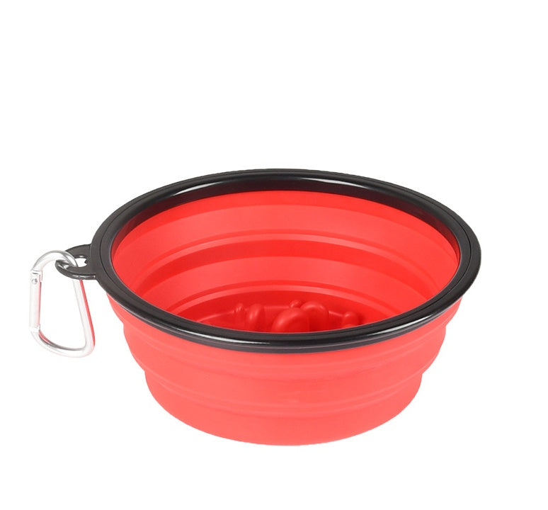 Outdoor Portable Pet Collapsible Slow Food Bowl