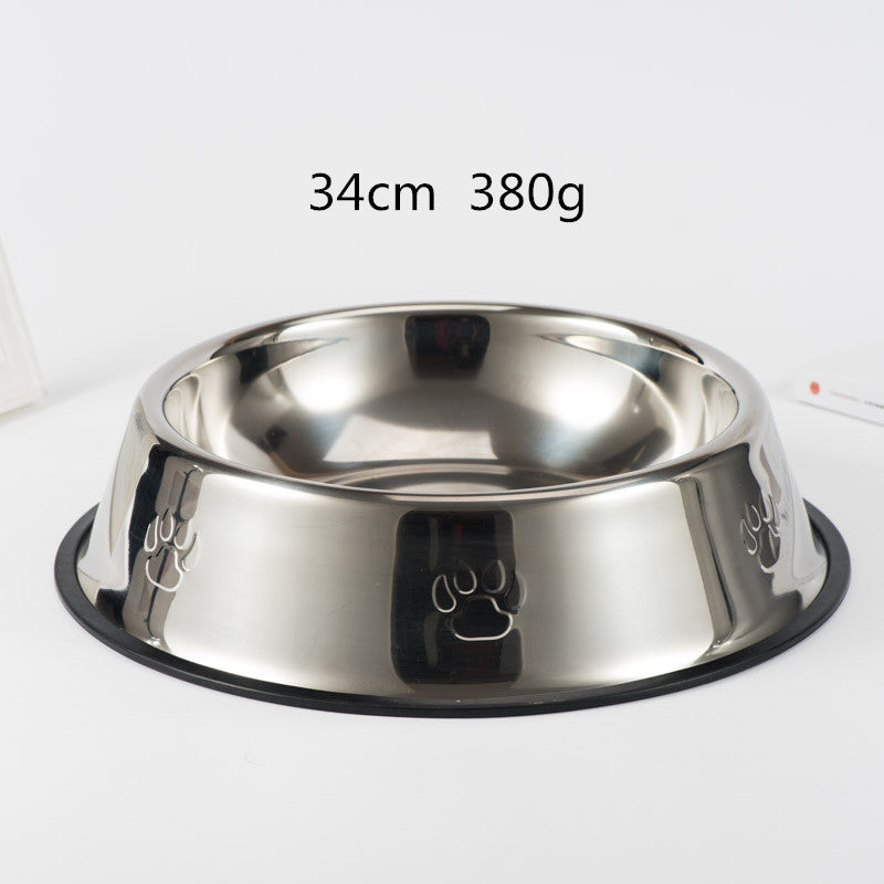 Stainless steel dog bowl