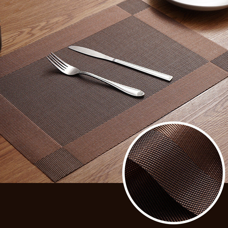 Pure Color Hotel Restaurant Heat Insulation Pad Non-Slip Dustproof Placemat Table