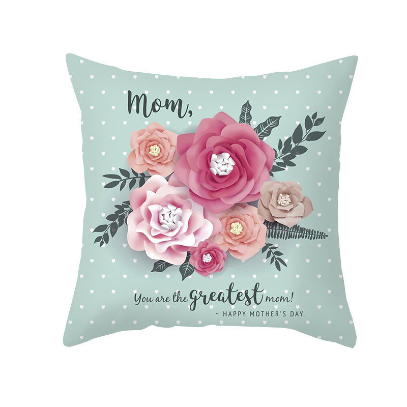 Nordic Mother's Day Pillowcase Peach Skin