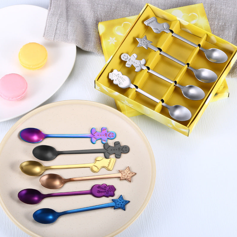 Cartoon spoon Christmas spoon gift cutlery set