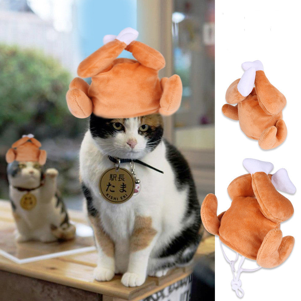 Curly Hair Pet Hat Cat Funny Dress Up Pet Products