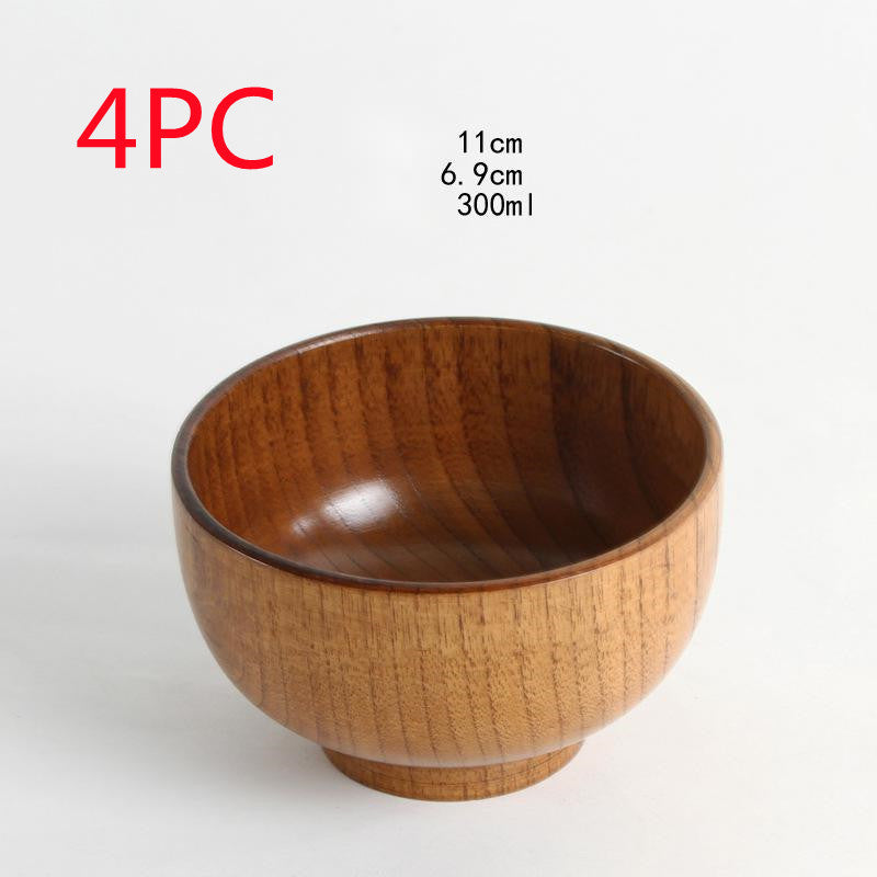 Japanese style natural jujube wooden bowl