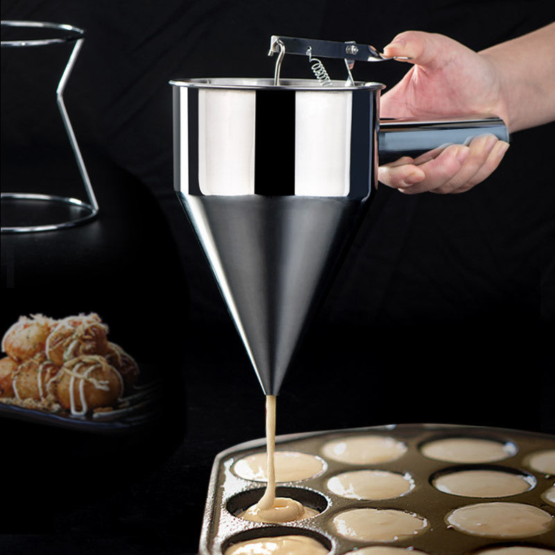 Cone Funnel Stainless Steel With Shelf For Chocolate Sauce