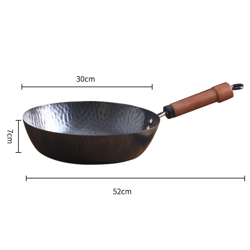 Non-stick Pan Uncoated General Purpose Flat-bottomed Wok