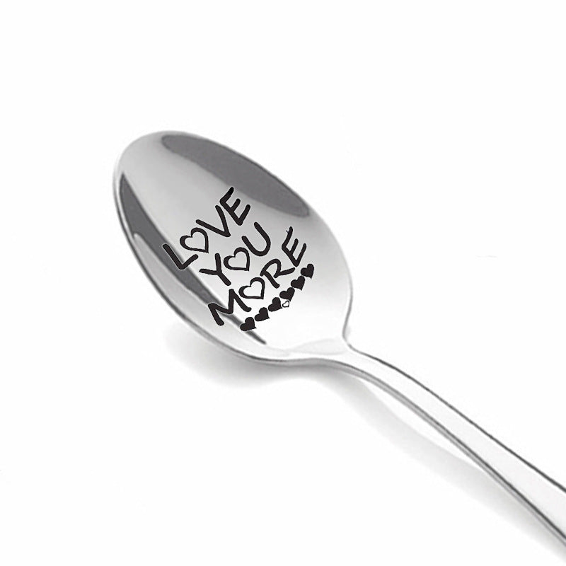 Valentine's Day Gift Stainless Steel Long Handle Soup Spoon