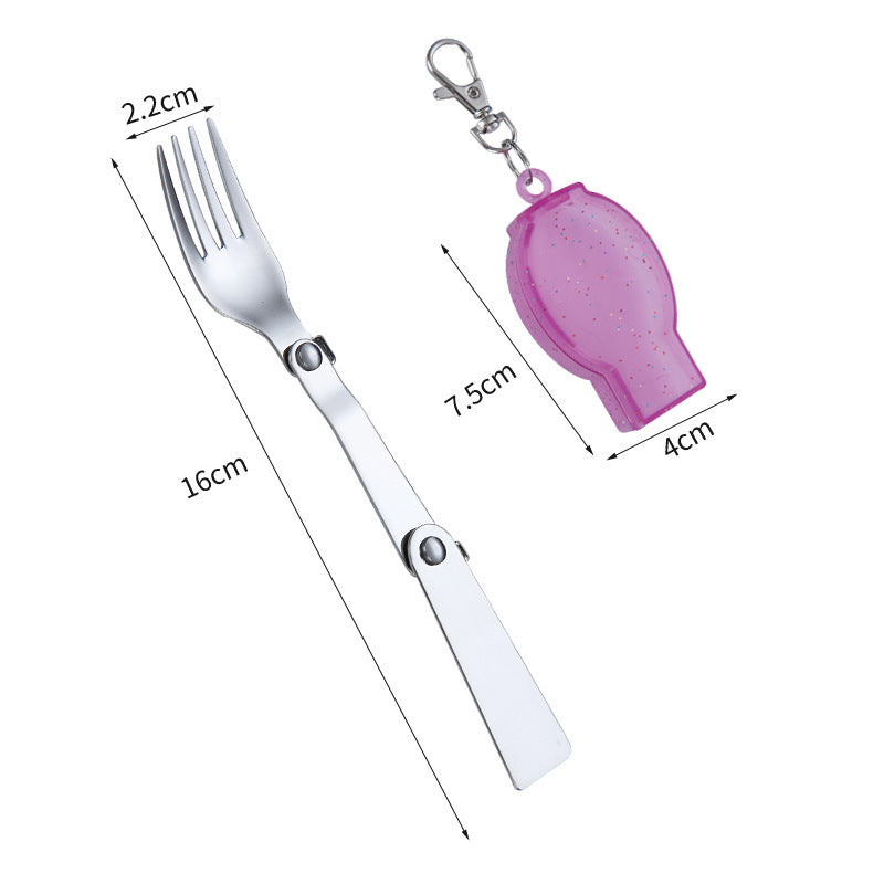 Outdoor Portable Stainless Steel Folding Spoon