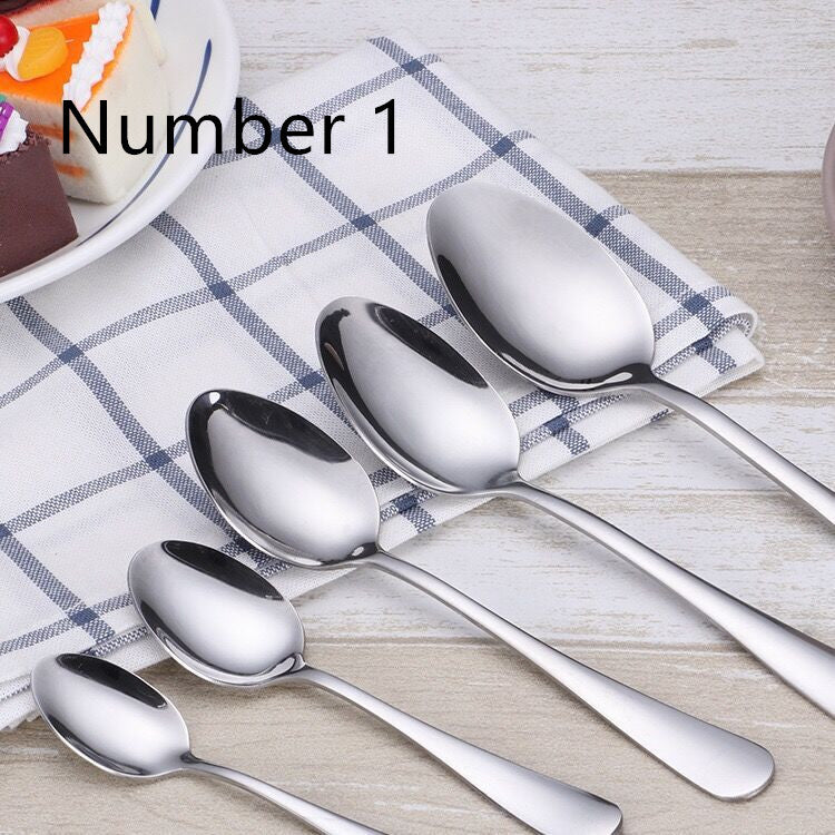 Thickened stainless steel tableware supplies soup spoon coffee spoon