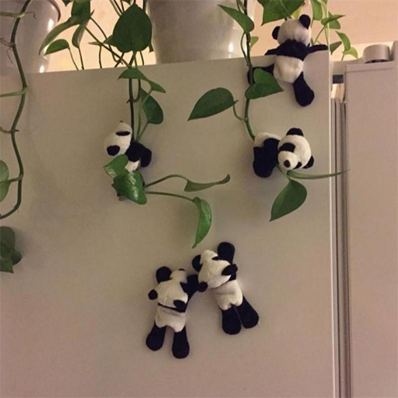 Soft Plush Panda Fridge Magnet Set of 6 pcs