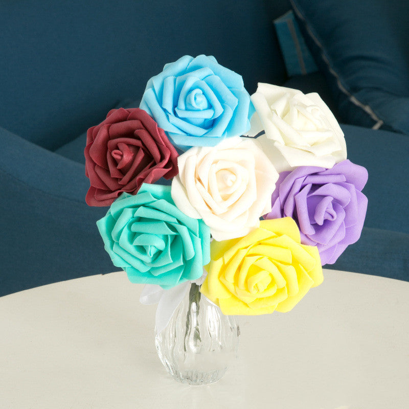 Artificial Flower 8CM PE Rose with Rod