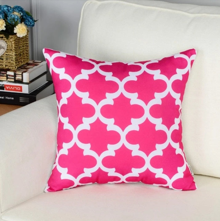 Geometric short plush pillowcase cushion cover