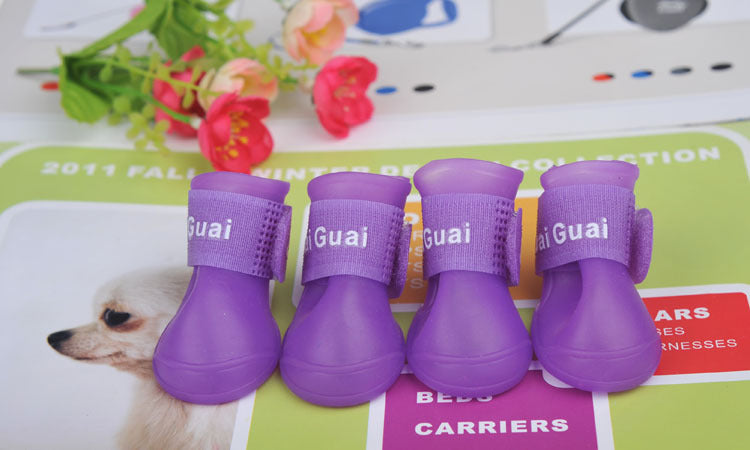 Soft Non-slip Wear-resistant Silicone Pet Rain Boots