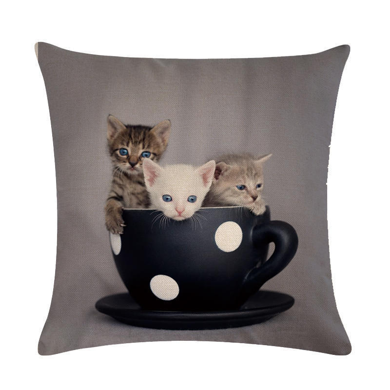 Cute cat hug pillowcase