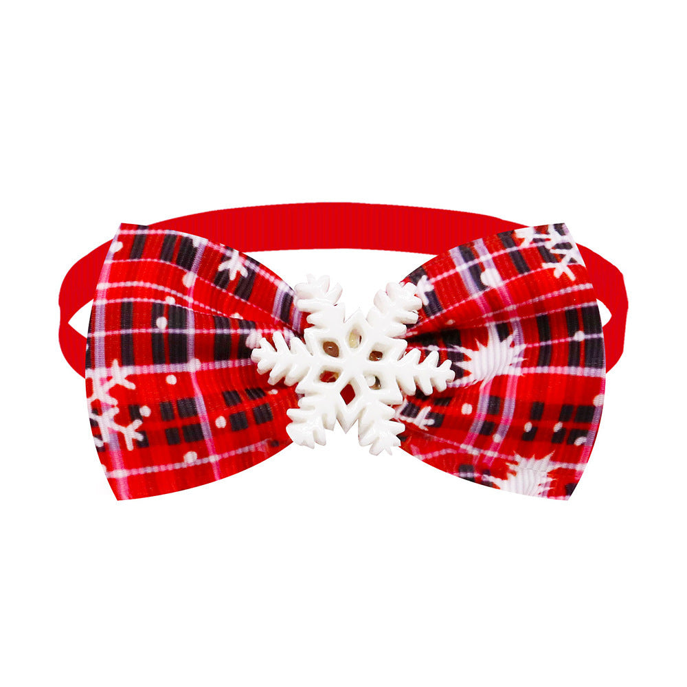 Pet Plaid Pattern With Accessories Bow Tie Cat Dog