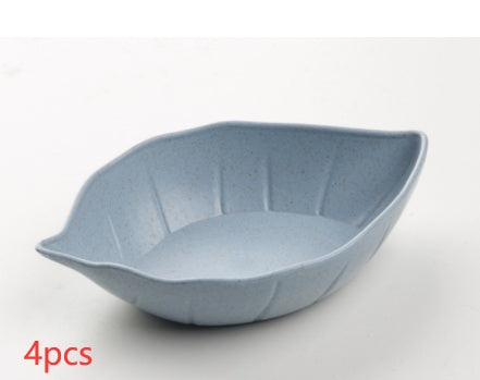 Leaves Shape Baby Kids Dish Bowl Wheat Straw Soy Sauce Dish Rice Bowl Plate Sub - plate Japanese Tableware Food Container