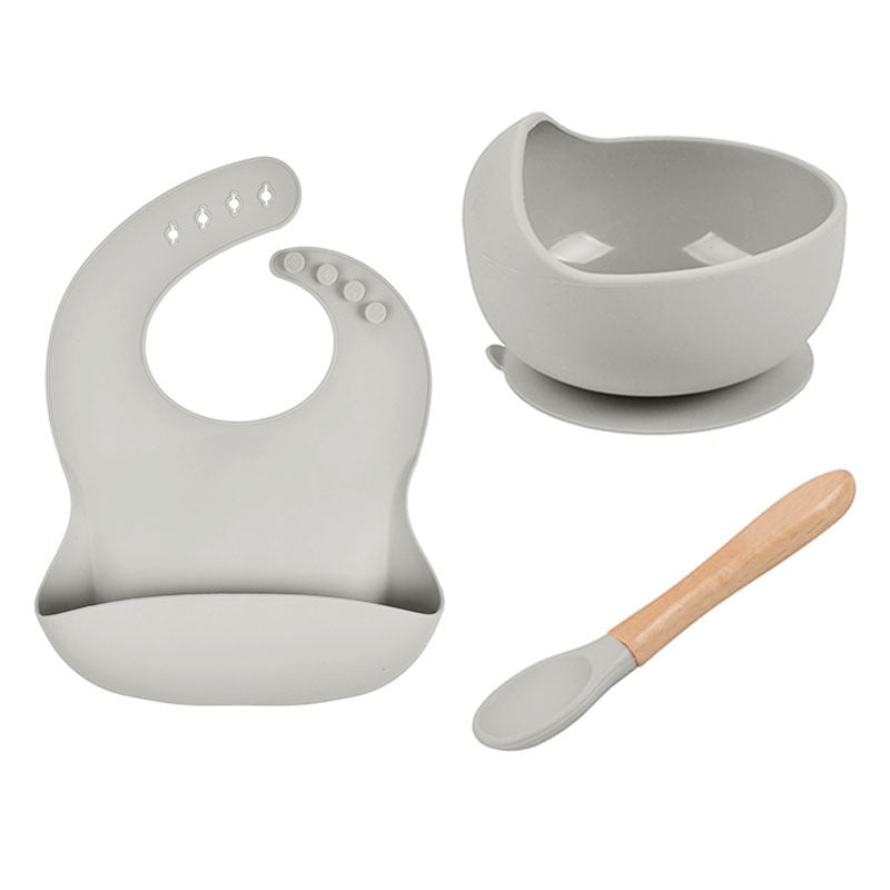 Suitable For Silicone Baby Plate Bowl Spoon Combo Set