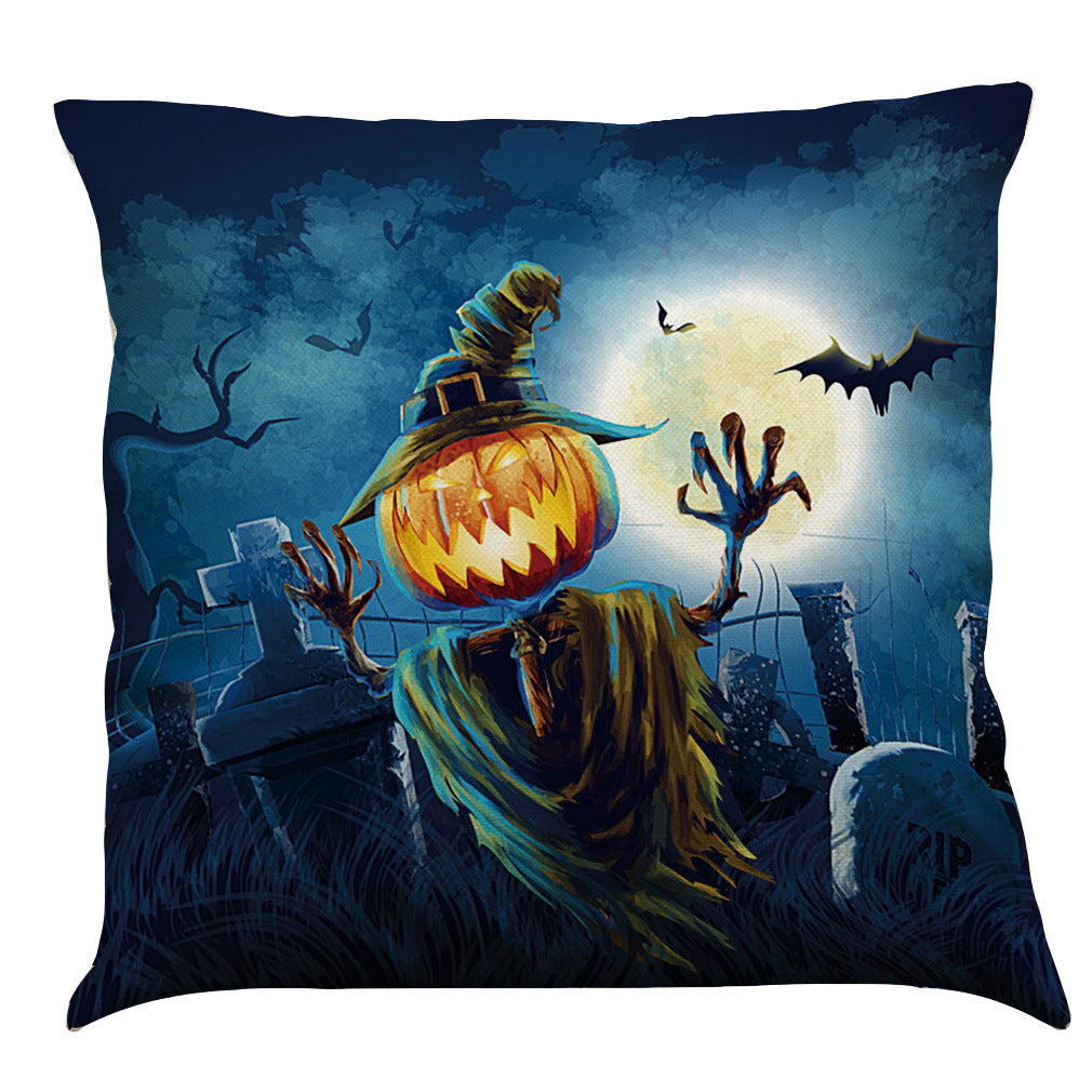 Halloween Cotton Linen Sofa Car Cushion Pillowcase