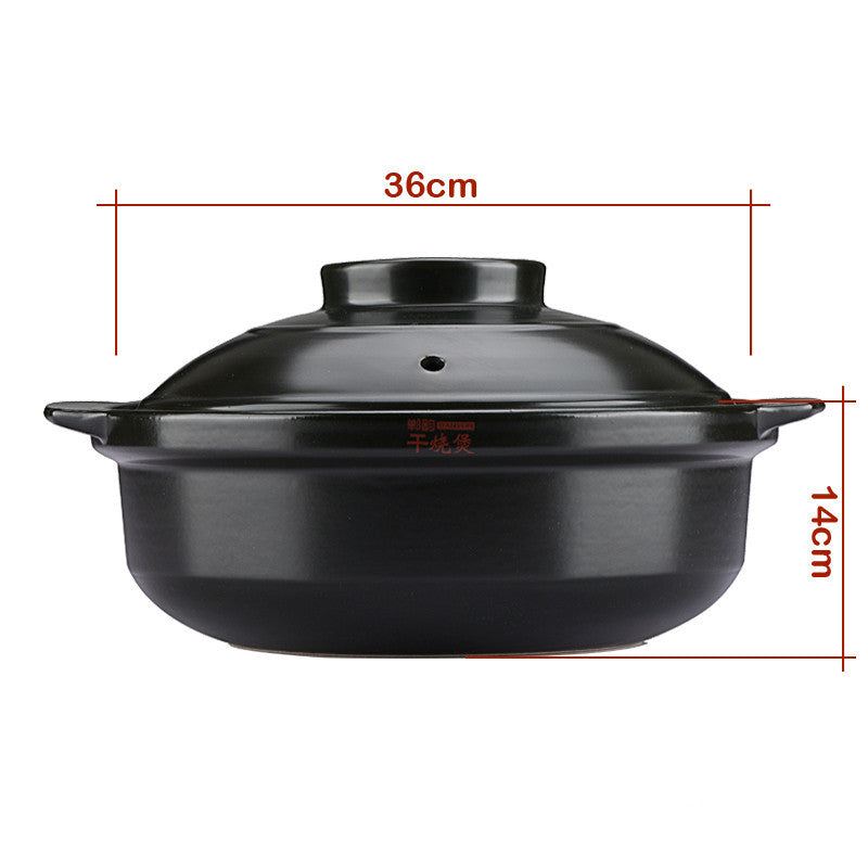 Flame High Temperature Resistant Dry Pot Ceramic Pot Pan Health Pot Pan