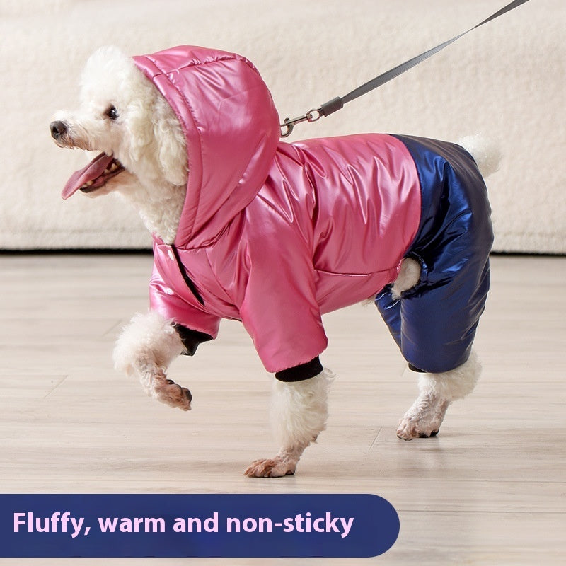 Pet Clothing Waterproof Windproof Dog Four-legged Cotton-padded Clothes