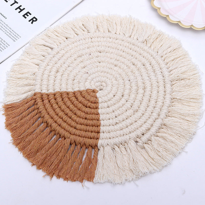 Hand-woven Thickening Heat Insulation Pad Bohemian Placemat