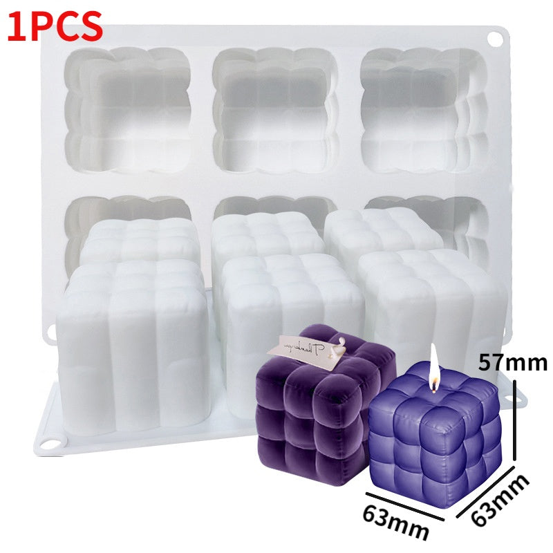 Cube Silicone Mold Cake Mold DIY Aromatherapy Candle