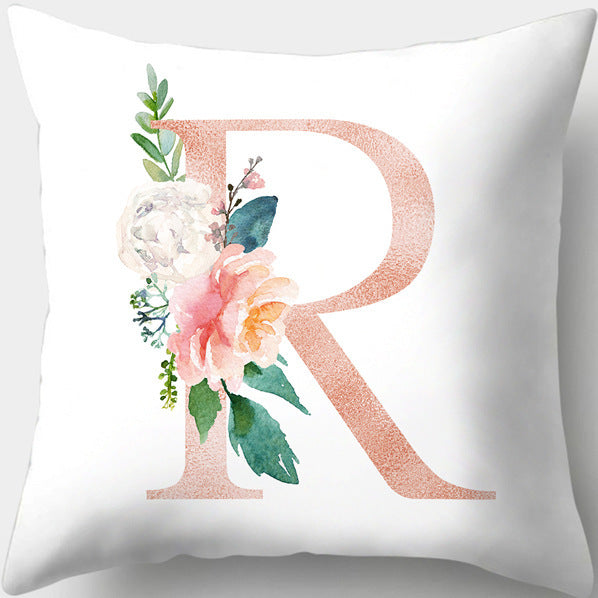 Letter Flowers Valentine's Day Digital Printing Pillowcase