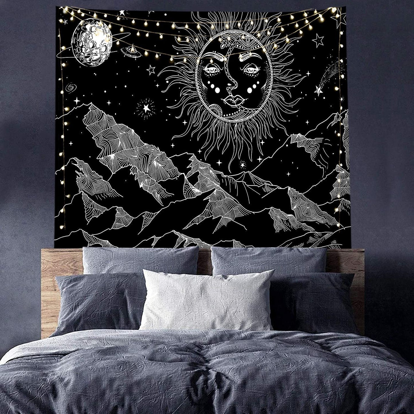 Tapestry Black And White Series Printed Home Hanging Cloth