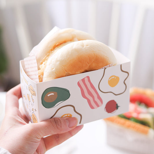 Sandwich Packaging Box Toast Bread Carton Burger Box