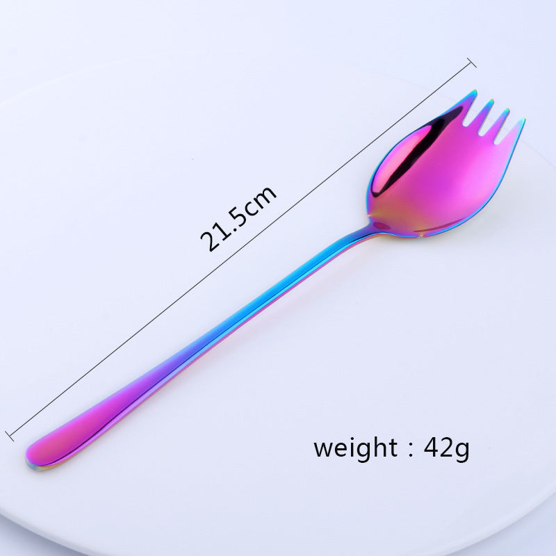 304 stainless steel thickened two-in-one spoon fork