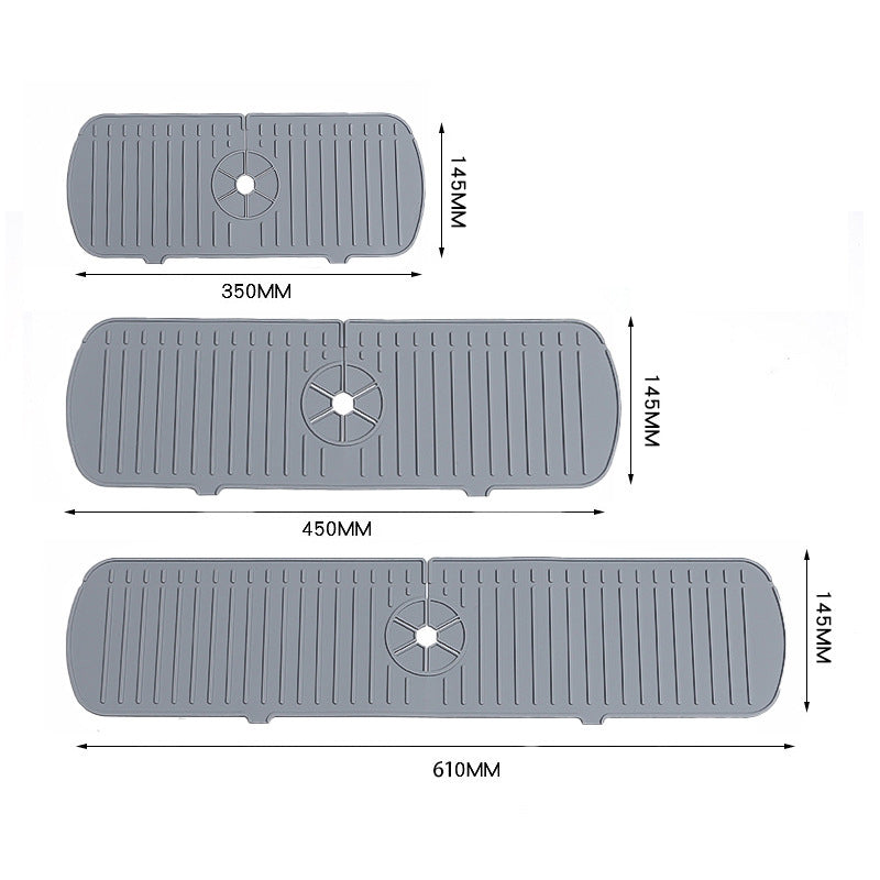 Silicone Draining Pad Wash Basin Kitchen Faucet Splash-proof Mat Multifunctional Sink Draining Table Splash-proof Water Artifact