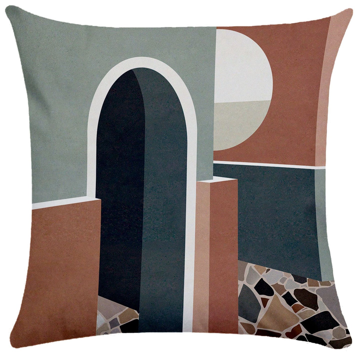 Geometric building pillowcase