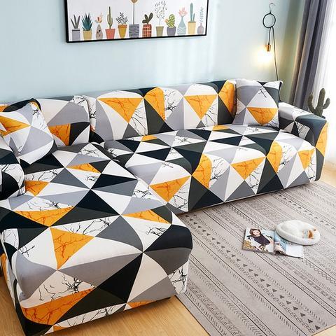 Modern Stretch Kaleidoscope Fabric Sofa Cover