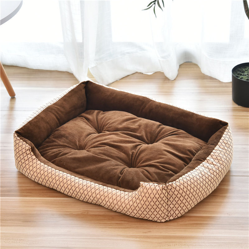 Kennel pet supplies in the large dog pet nest Golden Retriever dog bed autumn and winter cotton dog mat