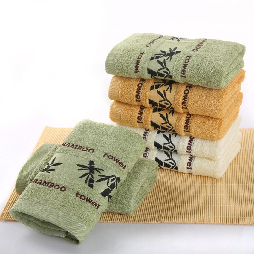 Bamboo charcoal fiber bath towel