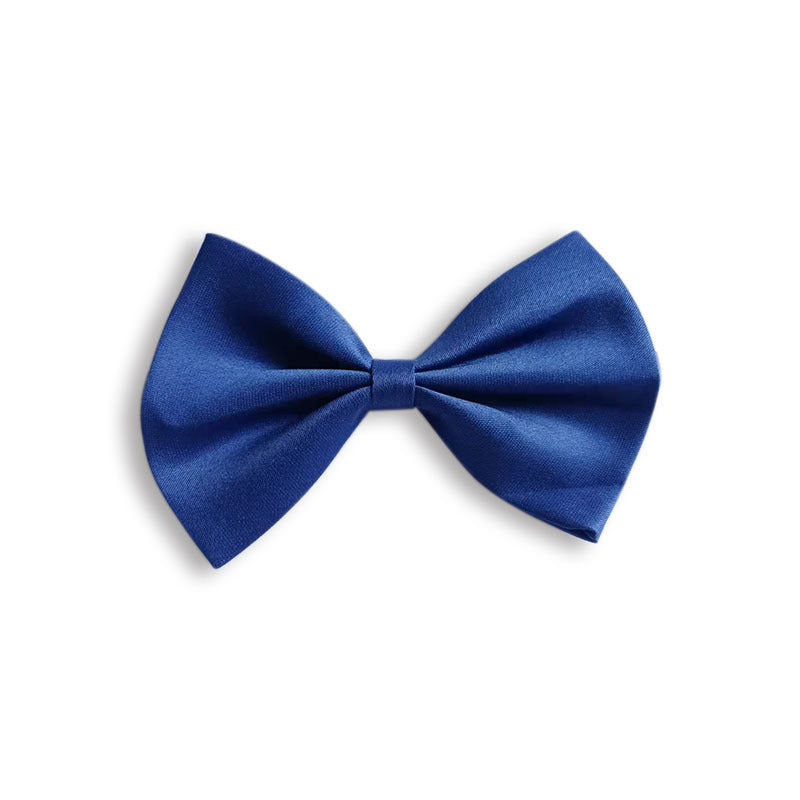 Simple Solid Color Bow Pet Collar