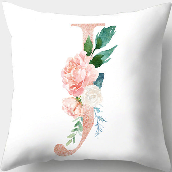 Letter Flowers Valentine's Day Digital Printing Pillowcase