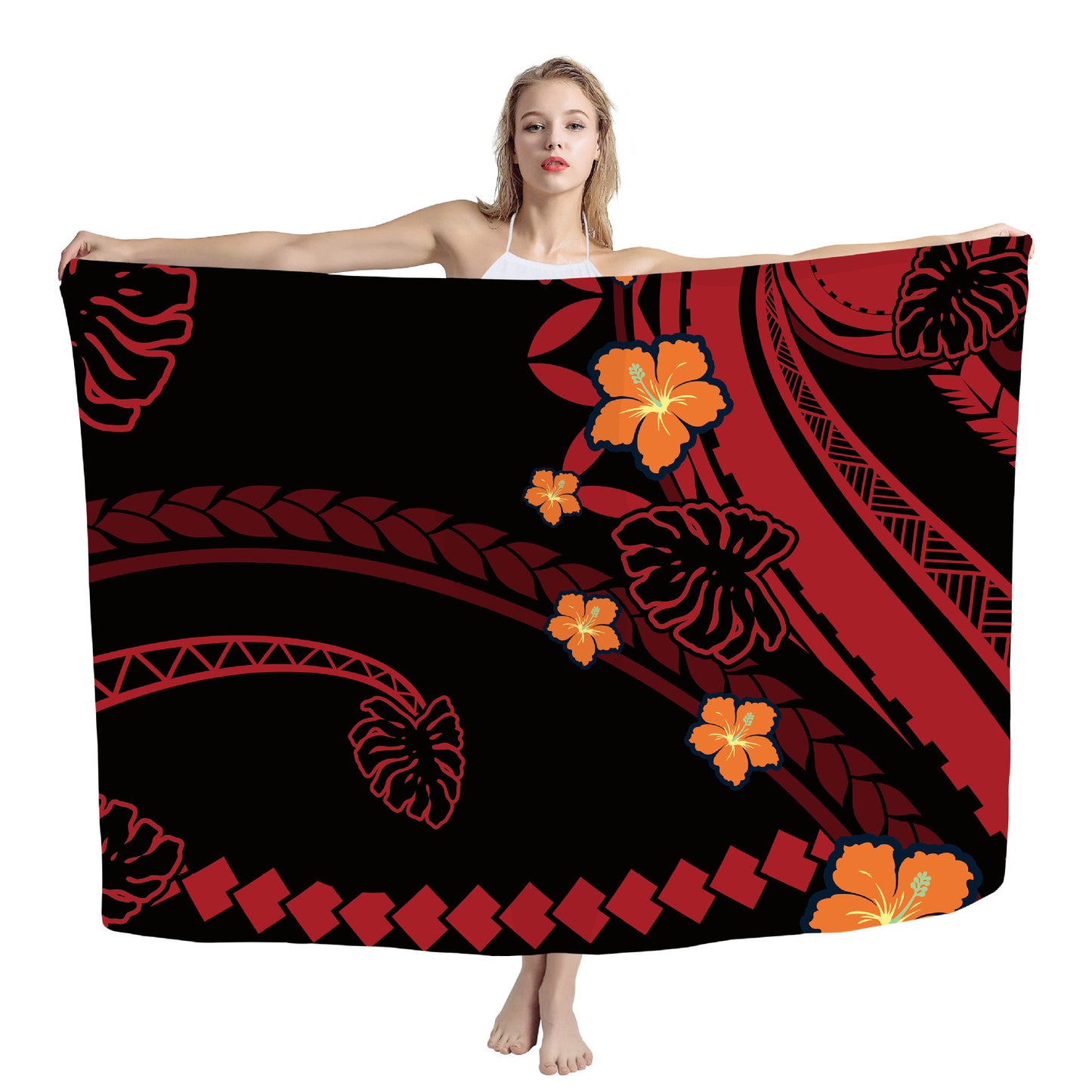 Cover Shawl Hawaiian Travel Beach Bath Towel Polynesian Seaside Quick-drying Wrap Yarn