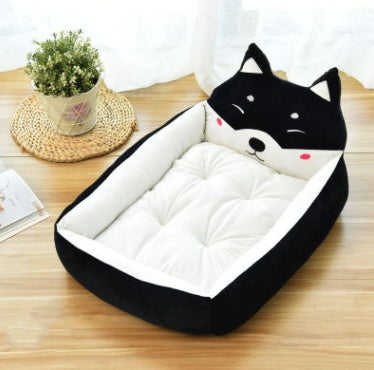 Kennel removable and washable Teddy cartoon pet nest pet supplies large dog golden retriever dog bed mat wholesale