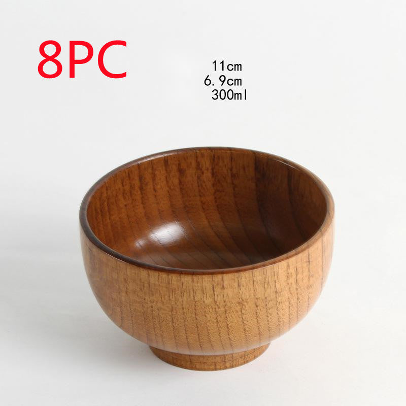 Japanese style natural jujube wooden bowl